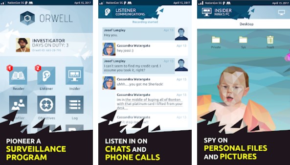 Gameplay screenshot from orwell for Android