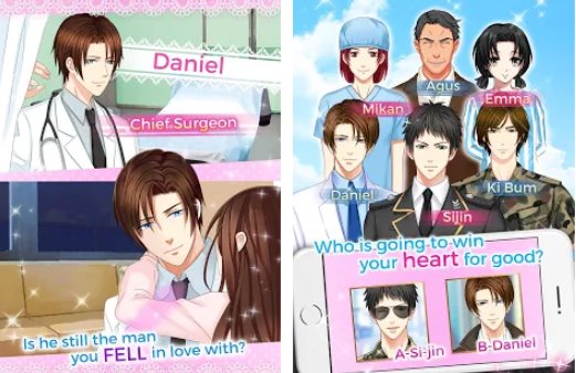 Gameplay screenshot from otome game love dating story for Android