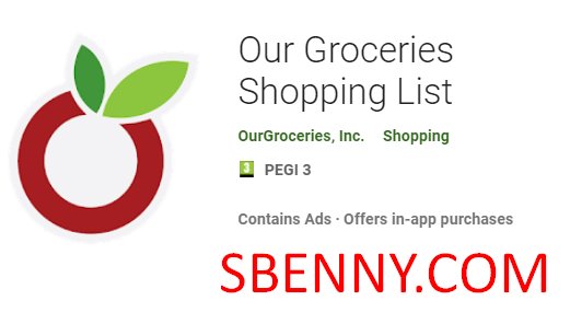 nuestra lista de compras de comestibles
