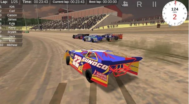 Gameplay screenshot from outlaws dirt track racing 2 for Android