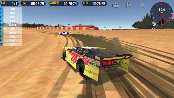 Gameplay screenshot from outlaws dirt track racing 3 season 2021 for Android