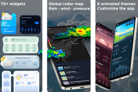 overdrop météo aujourd'hui radar MOD APK Android