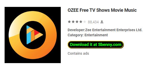 ozee free tv موسیقی فیلم را نشان می دهد