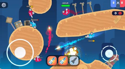 Gameplay screenshot from mad royale io tank battle for Android