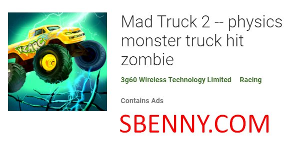  Mad Truck 2 - physics monster truck hit zombie