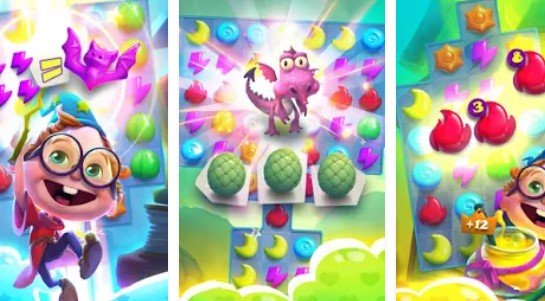 Gameplay screenshot from magic school mystery match 3 puzzle game for Android