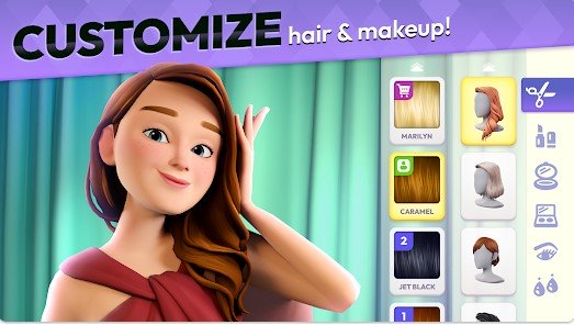 Gameplay screenshot from makeover match fashion game for Android
