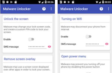 Gameplay screenshot from malware unlocker for Android