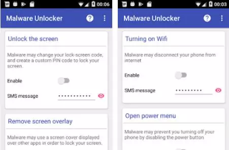 Gameplay screenshot from malware unlocker for Android