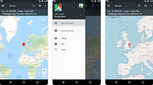Gameplay screenshot from map coordinates for Android