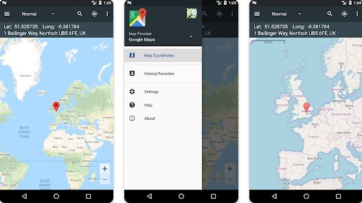 Gameplay screenshot from map coordinates for Android