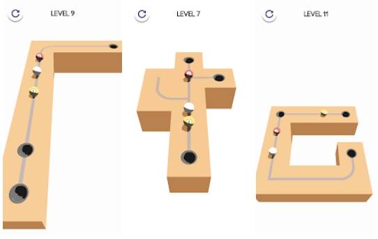 Gameplay screenshot from marble hit 3d pool ball hyper casual game for Android