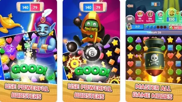 Gameplay screenshot from match puzzle pvp match 3 for Android