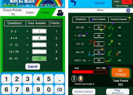 Gameplay screenshot from math be nimble plus for Android