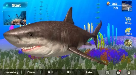 Gameplay screenshot from megalodon simulator for Android