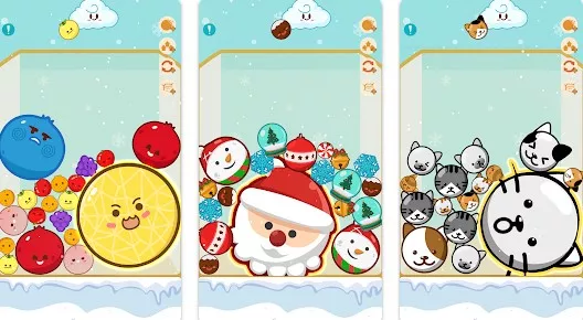 Gameplay screenshot from melon chill fruit drop for Android
