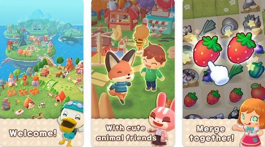 Gameplay screenshot from merge camp cute animal fun for Android