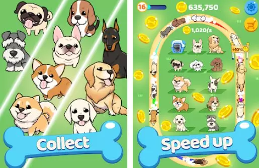 Gameplay screenshot from merge dogs for Android