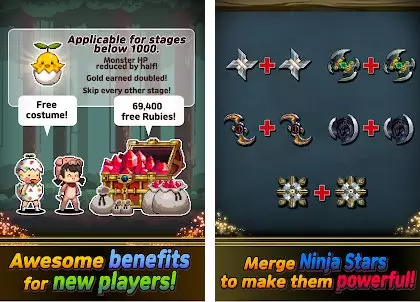 Gameplay screenshot from merge ninja star 2 for Android