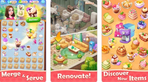 Gameplay screenshot from merge passion love decor for Android