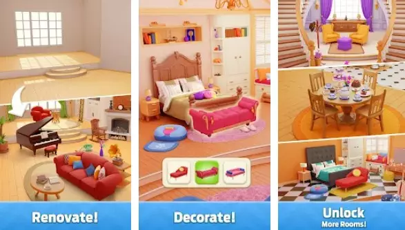 Gameplay screenshot from mergedom home design for Android