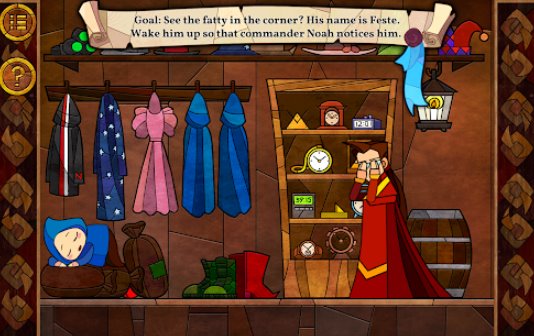 Gameplay screenshot from message quest the amazing adventures of feste for Android