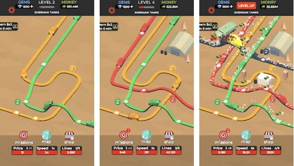 Gameplay screenshot from military city idle army base for Android