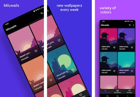 Gameplay screenshot from miluwalls wallpapers for Android