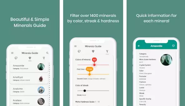 Gameplay screenshot from minerals guide plus identifier for Android