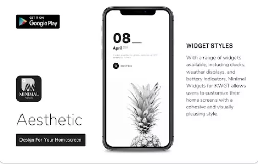 Gameplay screenshot from minimal widgets for kwgt for Android