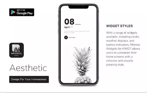 Gameplay screenshot from minimal widgets for kwgt for Android