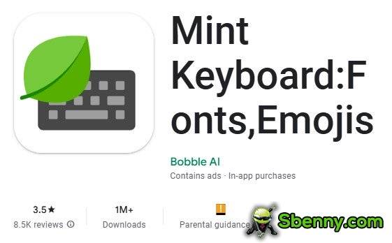 mint keyboard fonts emojis
