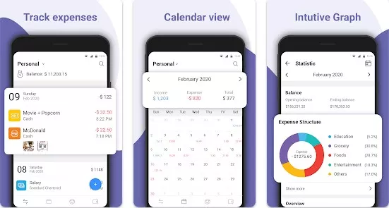 Gameplay screenshot from money manager expense tracker for Android