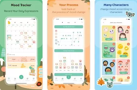 Gameplay screenshot from mood journal habit tracker for Android