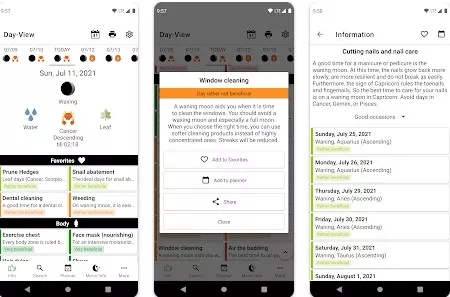 Gameplay screenshot from moon calendar moony for Android