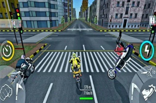 Gameplay screenshot from moto bike shooting bike racing games for Android