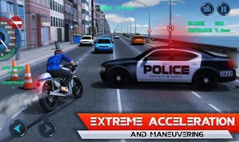 Gameplay screenshot from moto traffic race for Android
