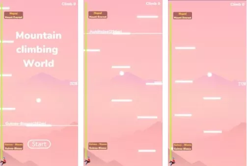 Gameplay screenshot from mountain climbing world for Android