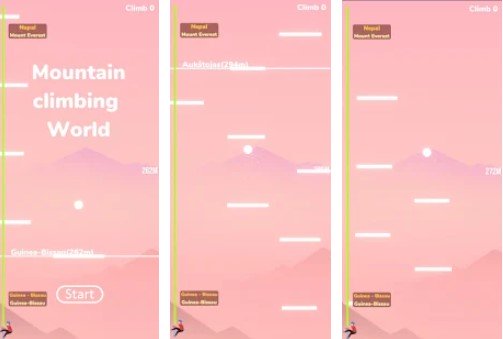 Gameplay screenshot from mountain climbing world for Android
