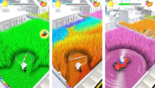 Gameplay screenshot from mow my lawn cutting grass for Android