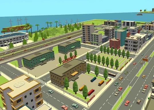 Gameplay screenshot from mr blocky city bus sim for Android