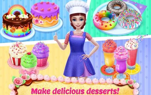 Gameplay screenshot from my bakery empire bake decorate and serve cakes for Android