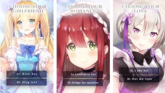 Gameplay screenshot from my billionaire girlfriend sexy anime dating sim for Android