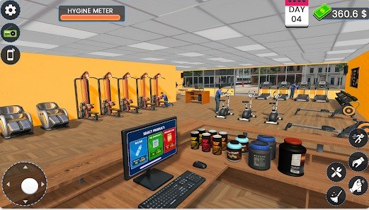 Gameplay screenshot from my gym simulator fitness store for Android
