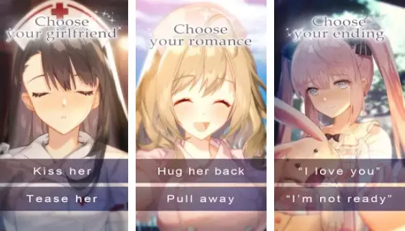 Gameplay screenshot from my nurse girlfriend sexy hot anime dating sim for Android