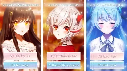Gameplay screenshot from my robot girlfriend hot sexy moe anime dating sim for Android