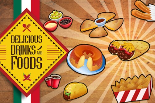 Gameplay screenshot from my taco shop mexican and tex mex food shop game for Android