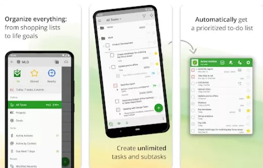 Gameplay screenshot from mylifeorganized o do list for Android