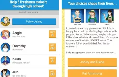 Gameplay screenshot from mysocial interactive story for Android
