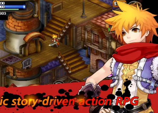 Gameplay screenshot from mystic guardian old school action rpg for Android